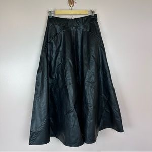 June Ambrose Faux Leather Midi Skirt 4
